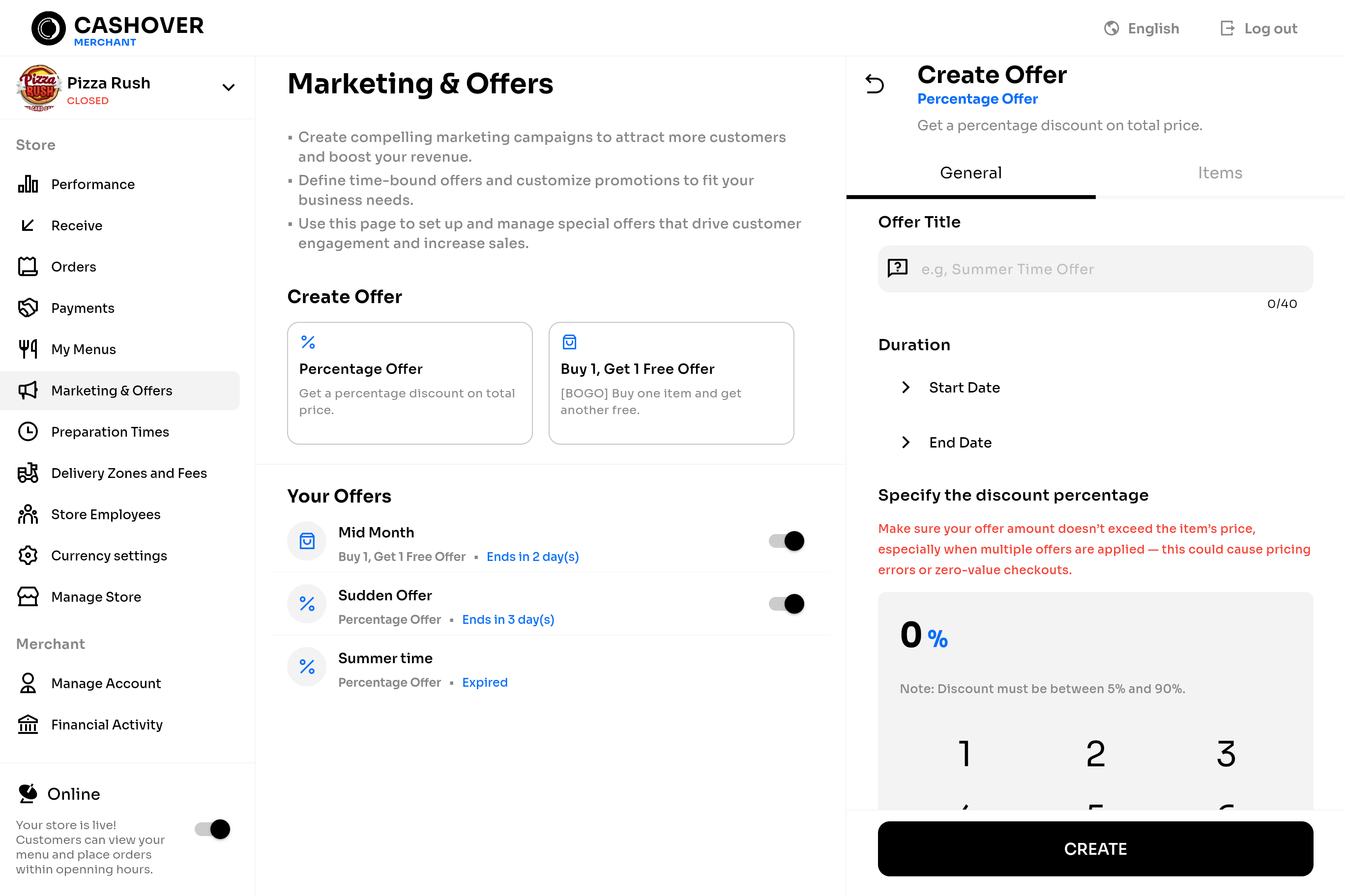 Create Offer