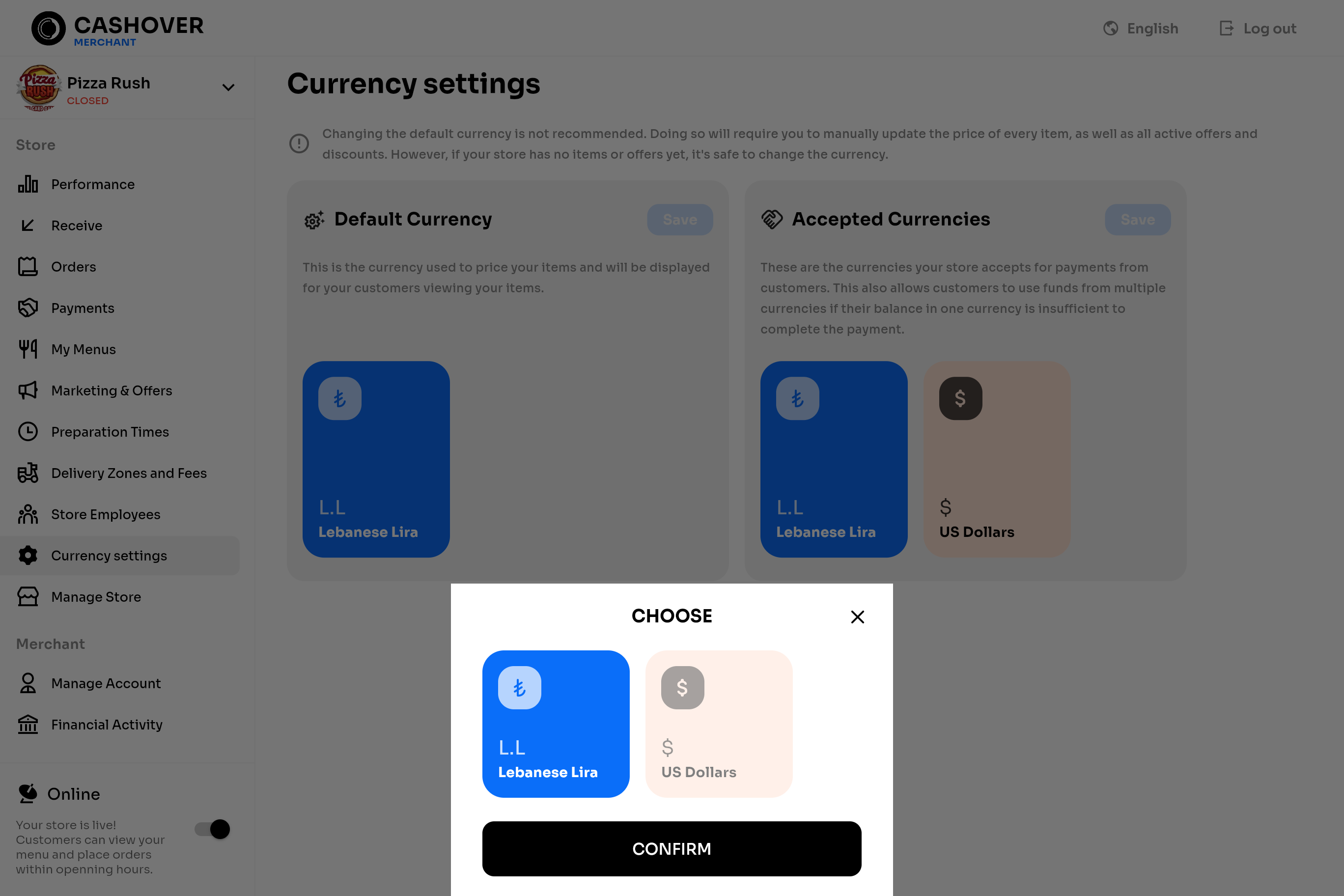 Create Menu